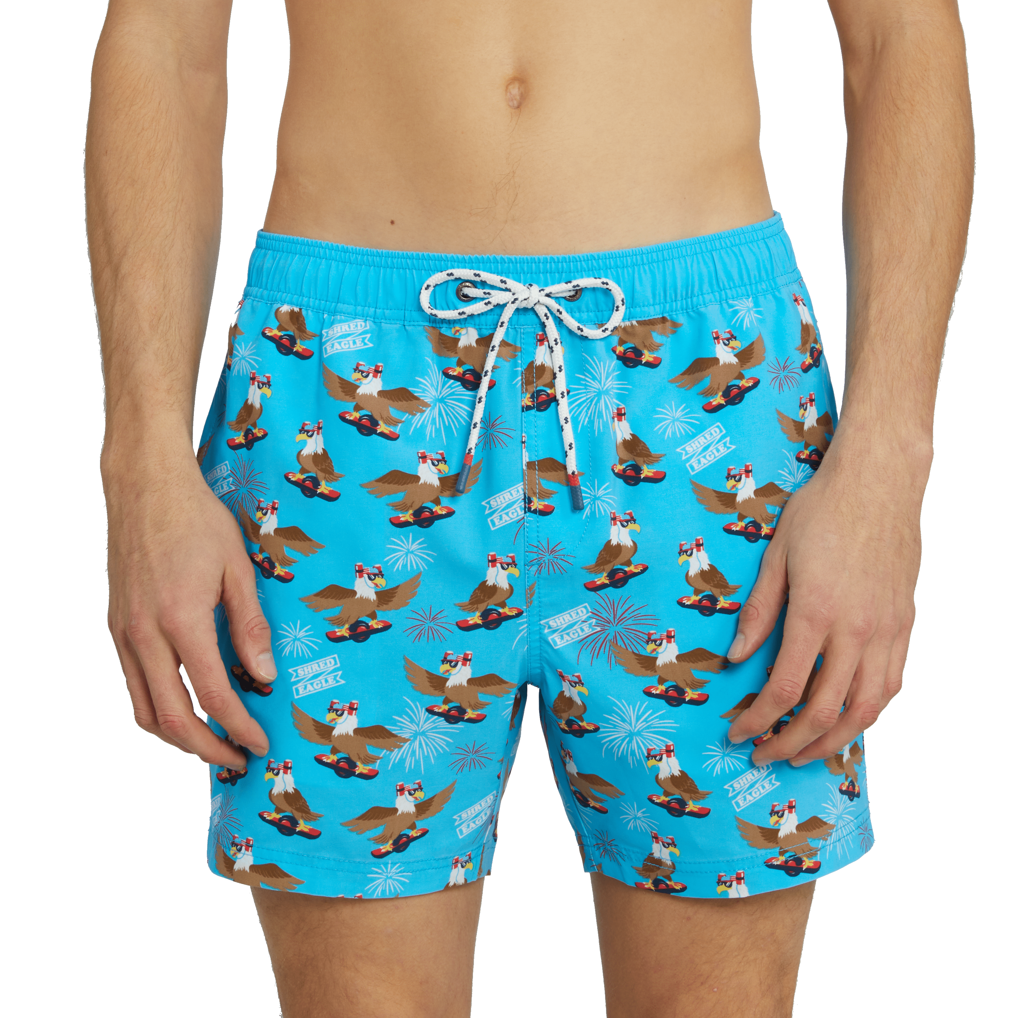 SHRED EAGLE PARTY STARTER SHORT - BLUE PARTY STARTER SHORTS PARTY PANTS 