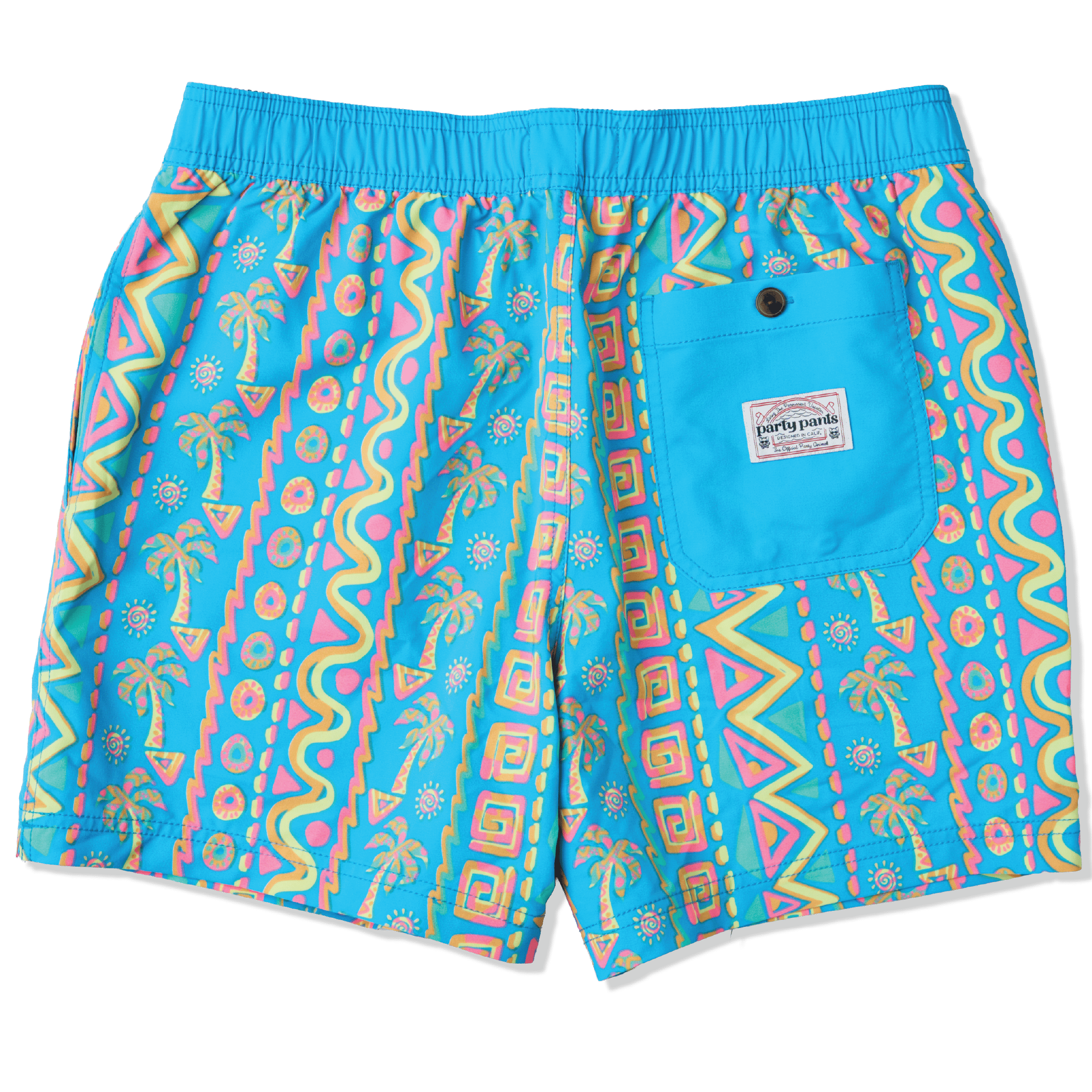 Festival in Cyan - Men's 5" Party Starter Shorts PARTY STARTER SHORT PARTY PANTS 