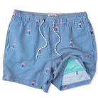 Seersucker Flamingo - Men's Lined 5" Party Starter Shorts PARTY STARTER SHORT PARTY PANTS 