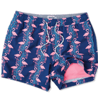 Flamingles in Navy Blue - Men's 5" Party Starter Shorts PARTY STARTER SHORT PARTY PANTS 