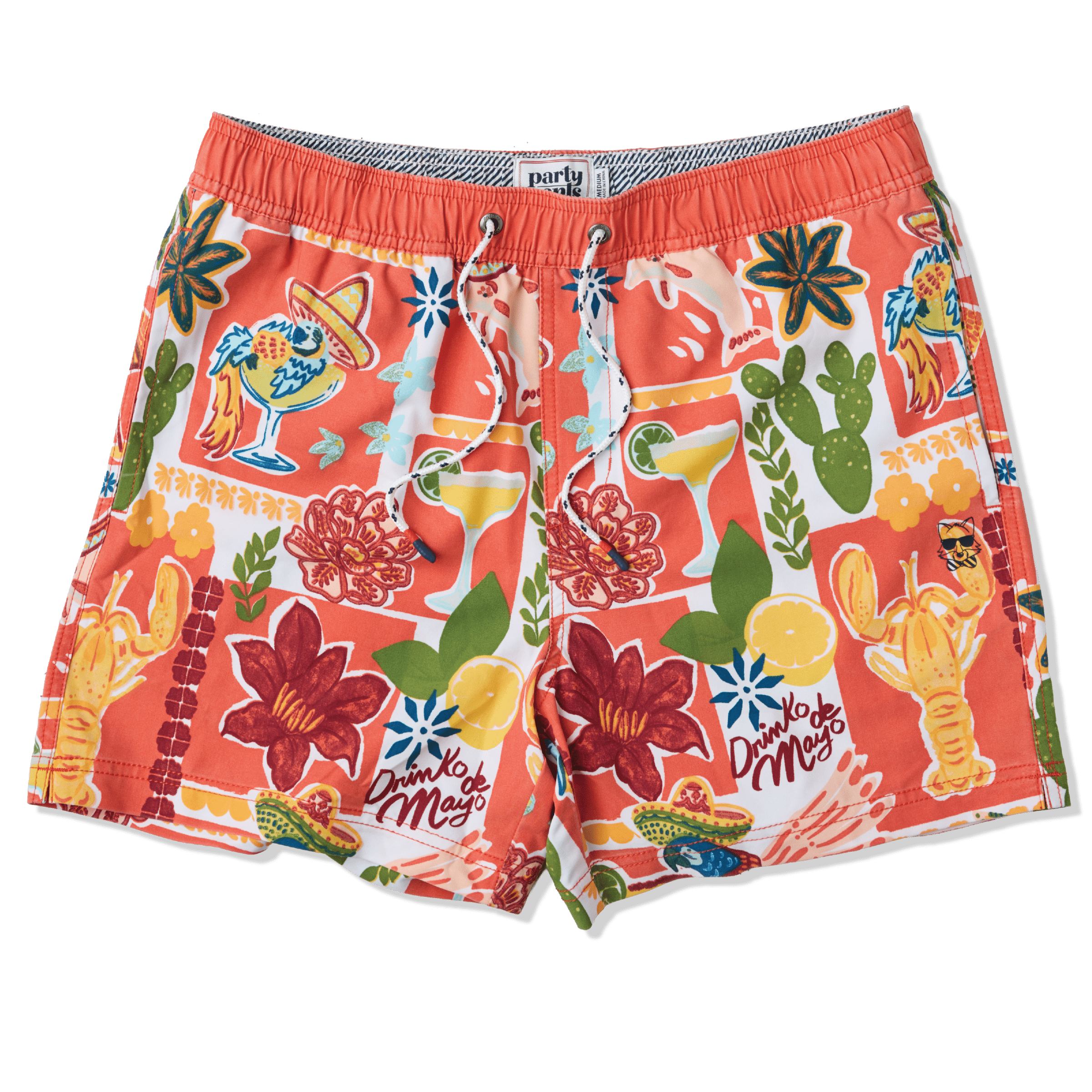 Drinko De Mayo in Red - Men's 5" Party Starter Shorts Party Starter Short PARTY PANTS 