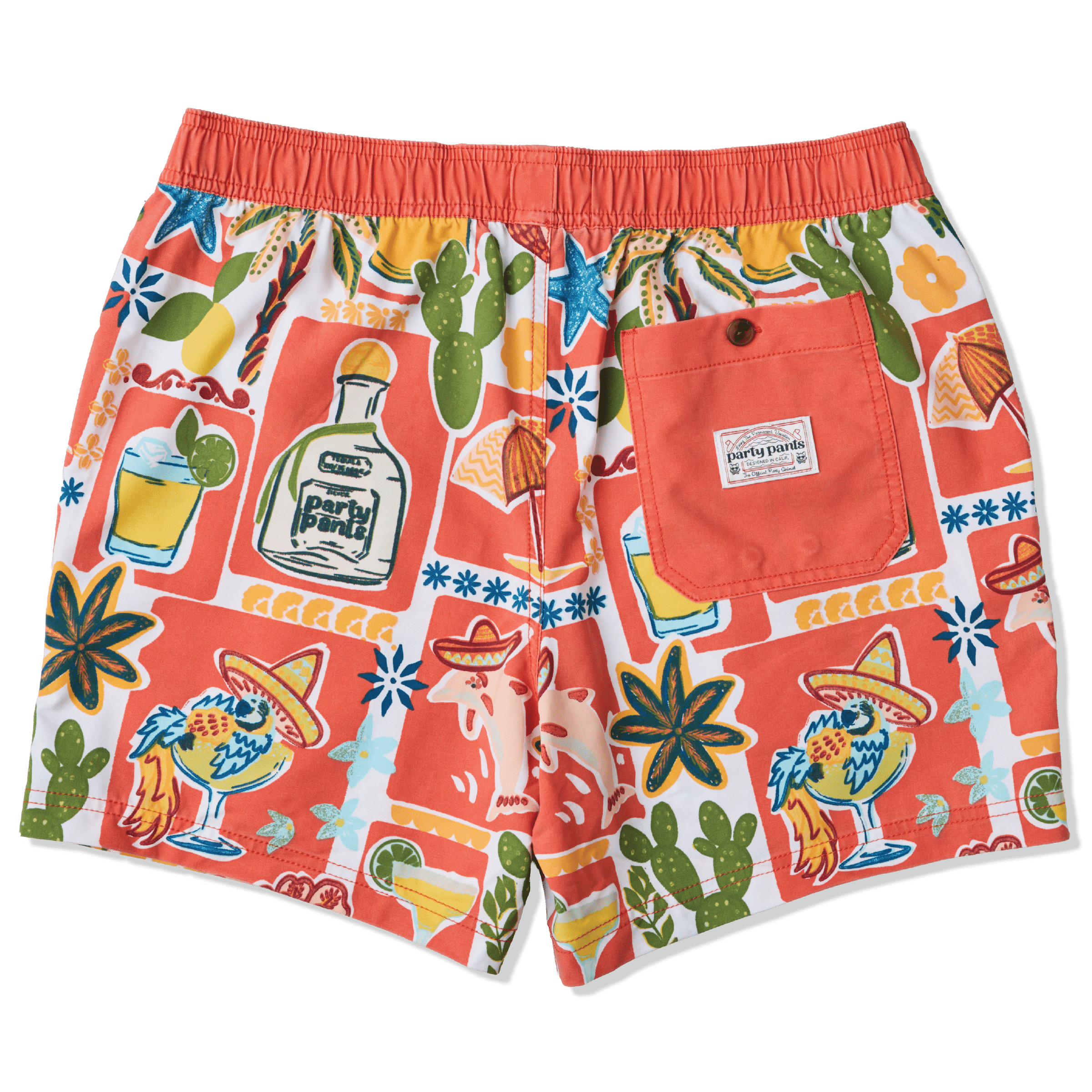 Drinko De Mayo in Red - Men's 5" Party Starter Shorts Party Starter Short PARTY PANTS 