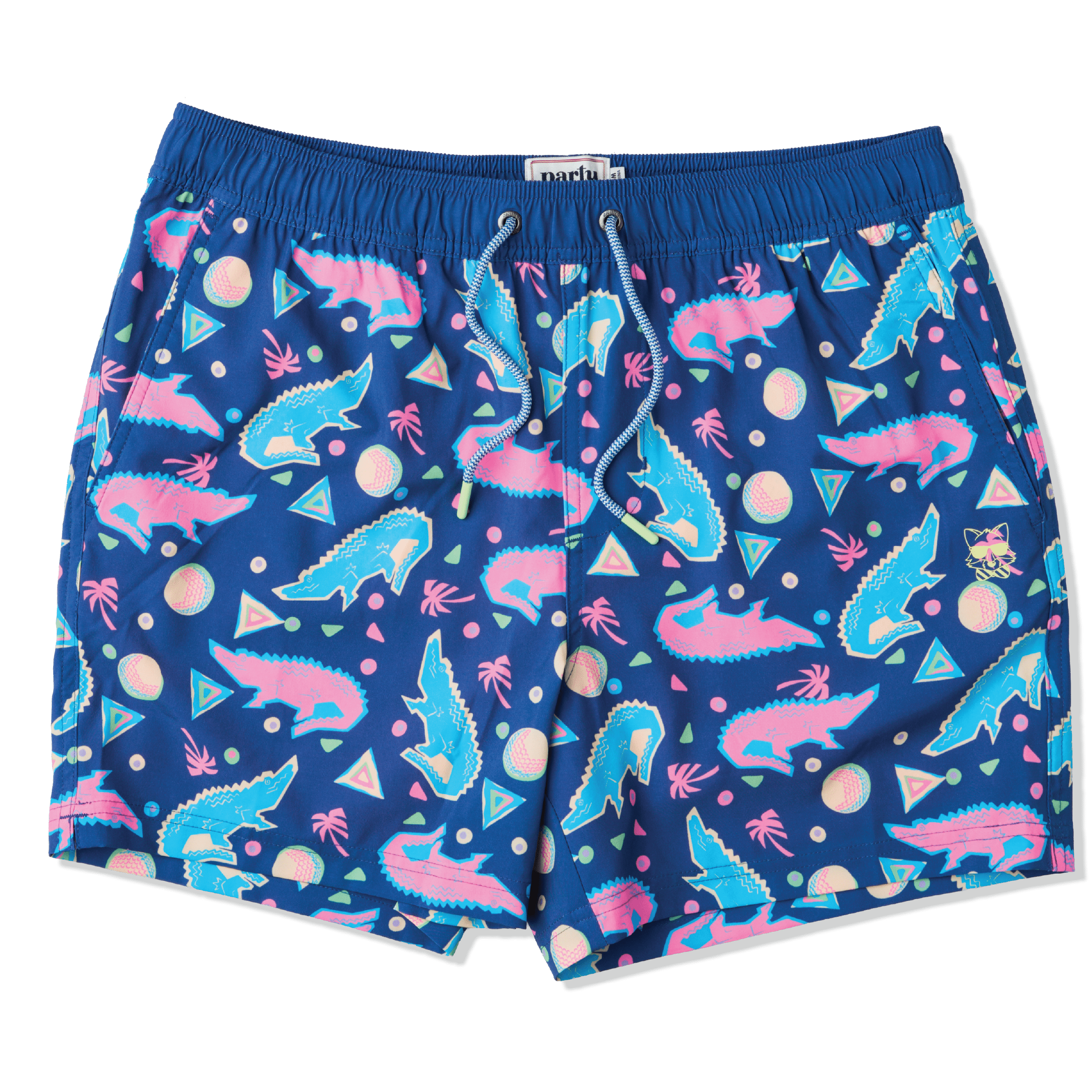 Golf Gator in Navy Blue - Men's 5" Happy Hour Swim Trunks PARTY PANTS PARTY PANTS 