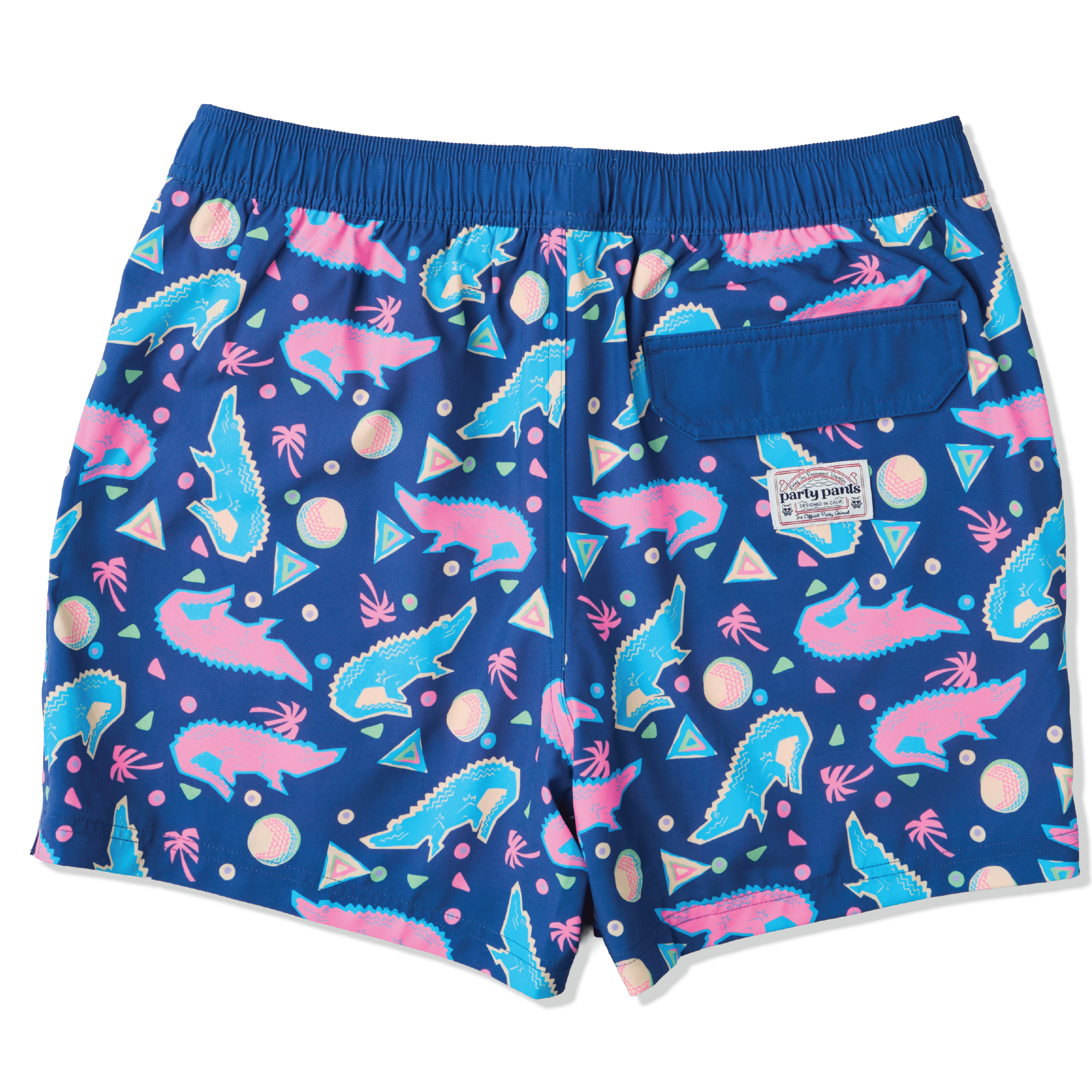 Golf Gator in Navy Blue - Men's 5" Happy Hour Swim Trunks PARTY PANTS PARTY PANTS 