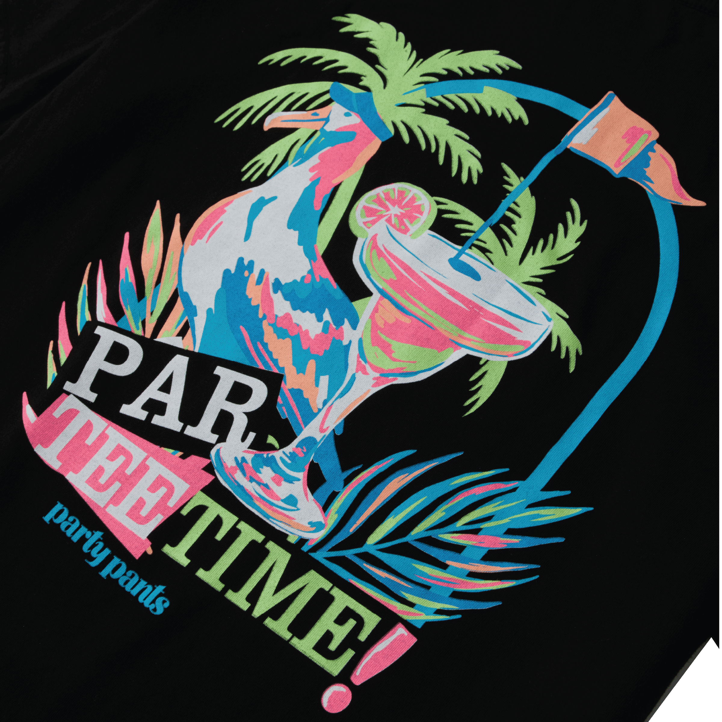 Par-Tee Time Black T-Shirt TEES PARTY PANTS 