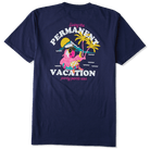 Men's Short Sleeve T- Shirt - Permanent Vacay Navy Blue TEES PARTY PANTS 