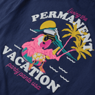 Men's Short Sleeve T- Shirt - Permanent Vacay Navy Blue TEES PARTY PANTS 