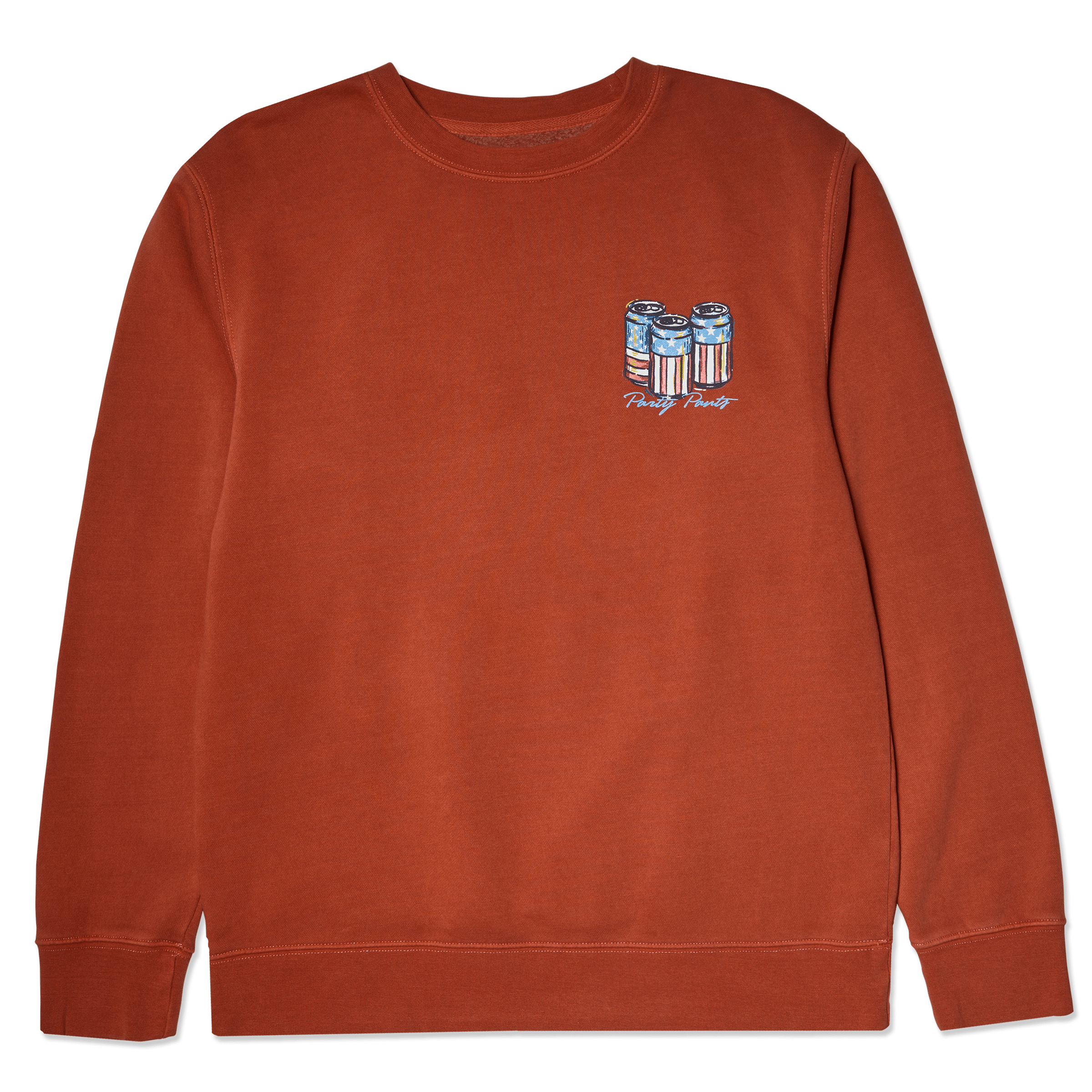 AMERI-CANS CREW RED FLEECE L/S PULLOVER PARTY PANTS 