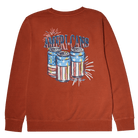 AMERI-CANS CREW RED FLEECE L/S PULLOVER PARTY PANTS 