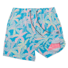 5" Busy Palms Cyan Happy Hour Short HAPPY HOUR SHORT PARTY PANTS 