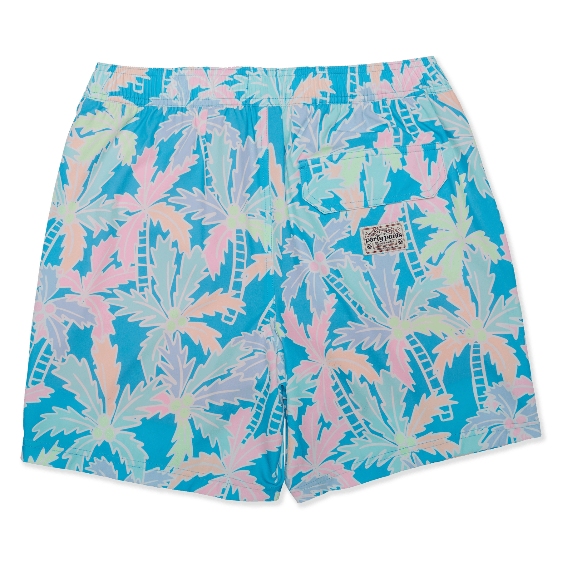 7" Busy Palms Cyan Happy Hour Short HAPPY HOUR SHORT PARTY PANTS 