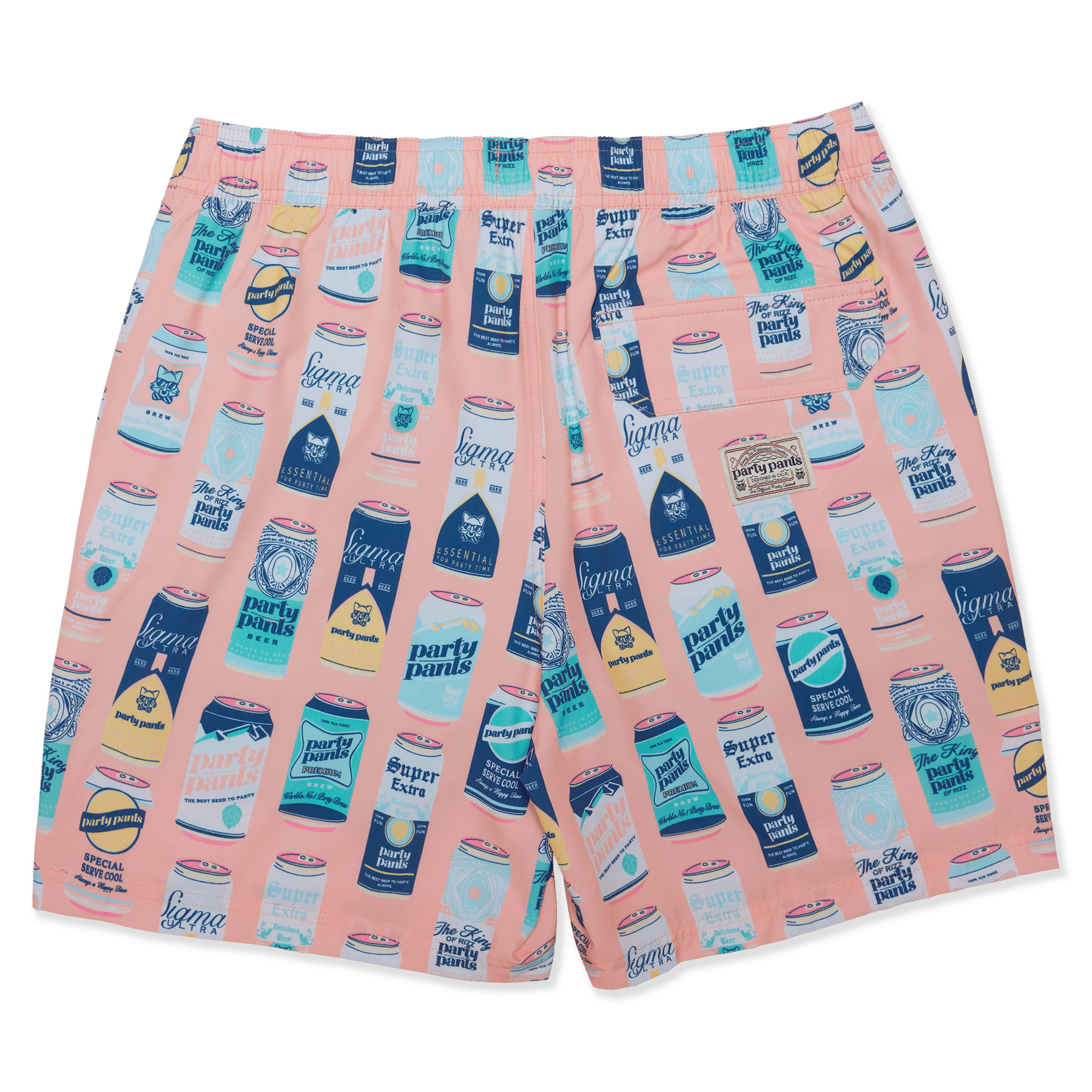 5" King Of Rizz Coral Happy Hour Short HAPPY HOUR SHORT PARTY PANTS 