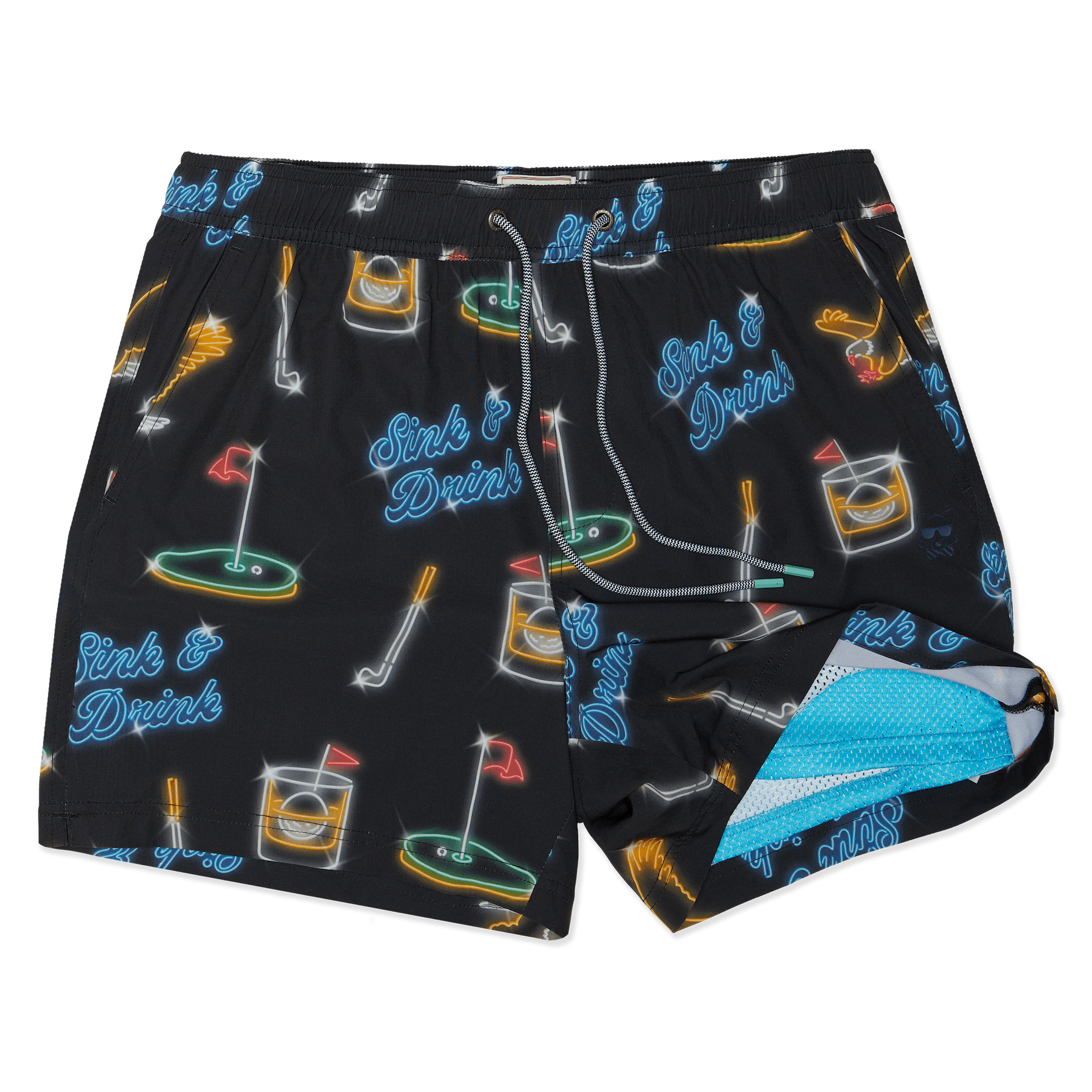 7" Sink And Dink Black Happy Hour Short HAPPY HOUR SHORT PARTY PANTS 