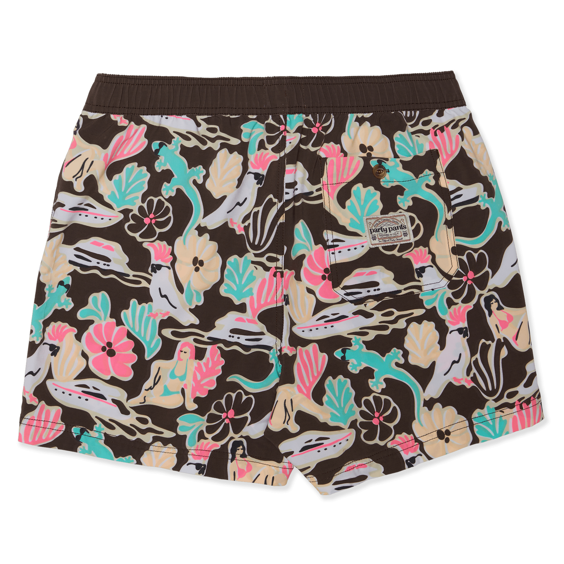 5" Fiestas & Siestas Brown Party Starter Short PARTY STARTER SHORT PARTY PANTS 