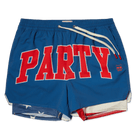 Men's 4 Inch Lined Shorts - Party Boy Navy Blue | Game Changer Game Changer Short PARTY PANTS 