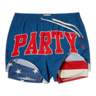 Men's 4 Inch Lined Shorts - Party Boy Navy Blue | Game Changer Game Changer Short PARTY PANTS 