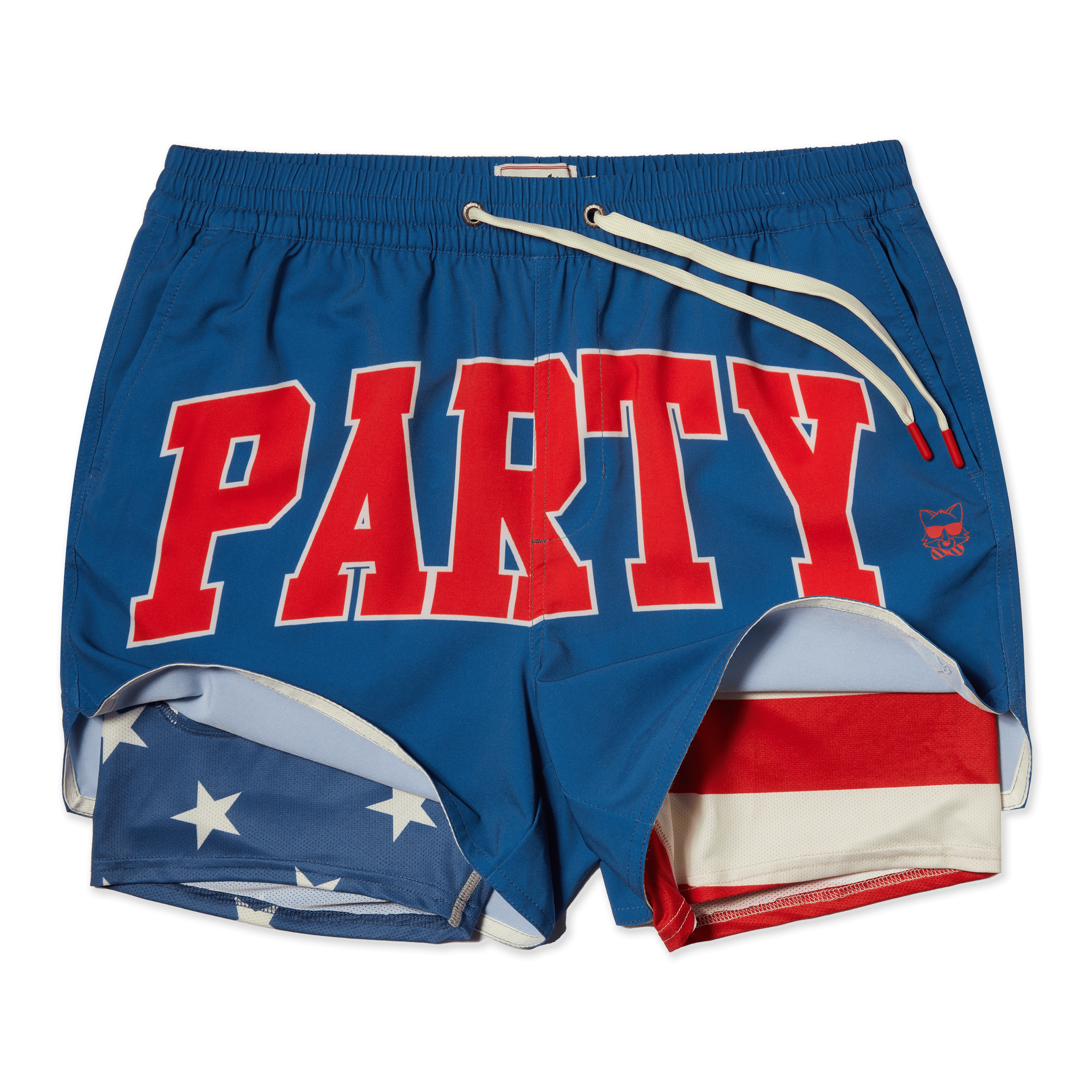 Men's 4 Inch Lined Shorts - Party Boy Navy Blue | Game Changer Game Changer Short PARTY PANTS 
