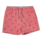 Men's 5 Inch Lined Short - Striped Embroidered Red| Party Starter Party Starter Short PARTY PANTS 