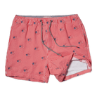Men's 5 Inch Lined Short - Striped Embroidered Red| Party Starter Party Starter Short PARTY PANTS 