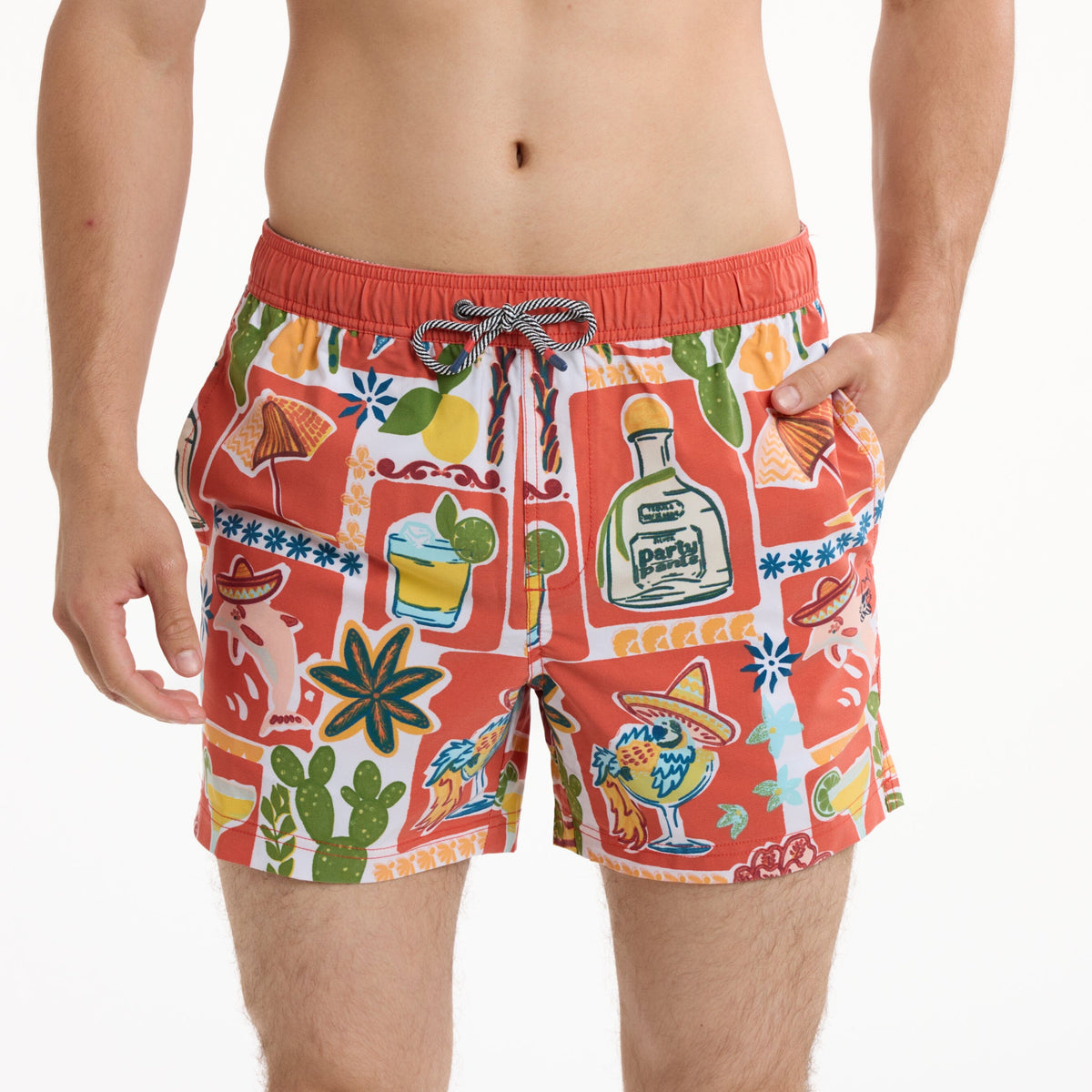 Drinko De Mayo in Red - Men's 5" Party Starter Shorts Party Starter Short PARTY PANTS 