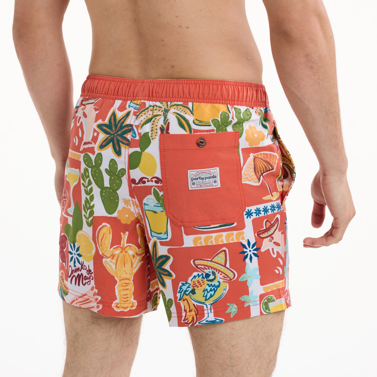 Drinko De Mayo in Red - Men's 5" Party Starter Shorts Party Starter Short PARTY PANTS 