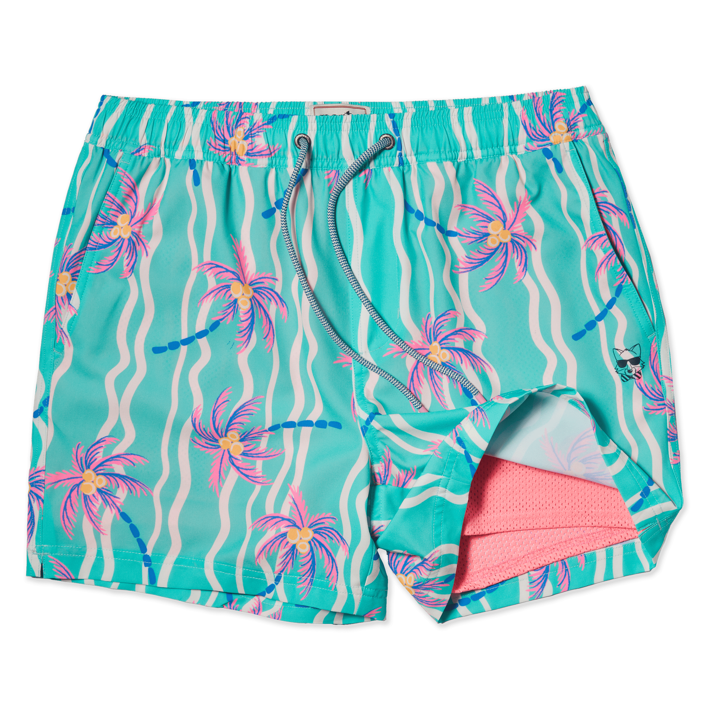 Men's 5 Inch Lined Short - Heat Wave Teal| Happy Hour Happy Hour Short PARTY PANTS 