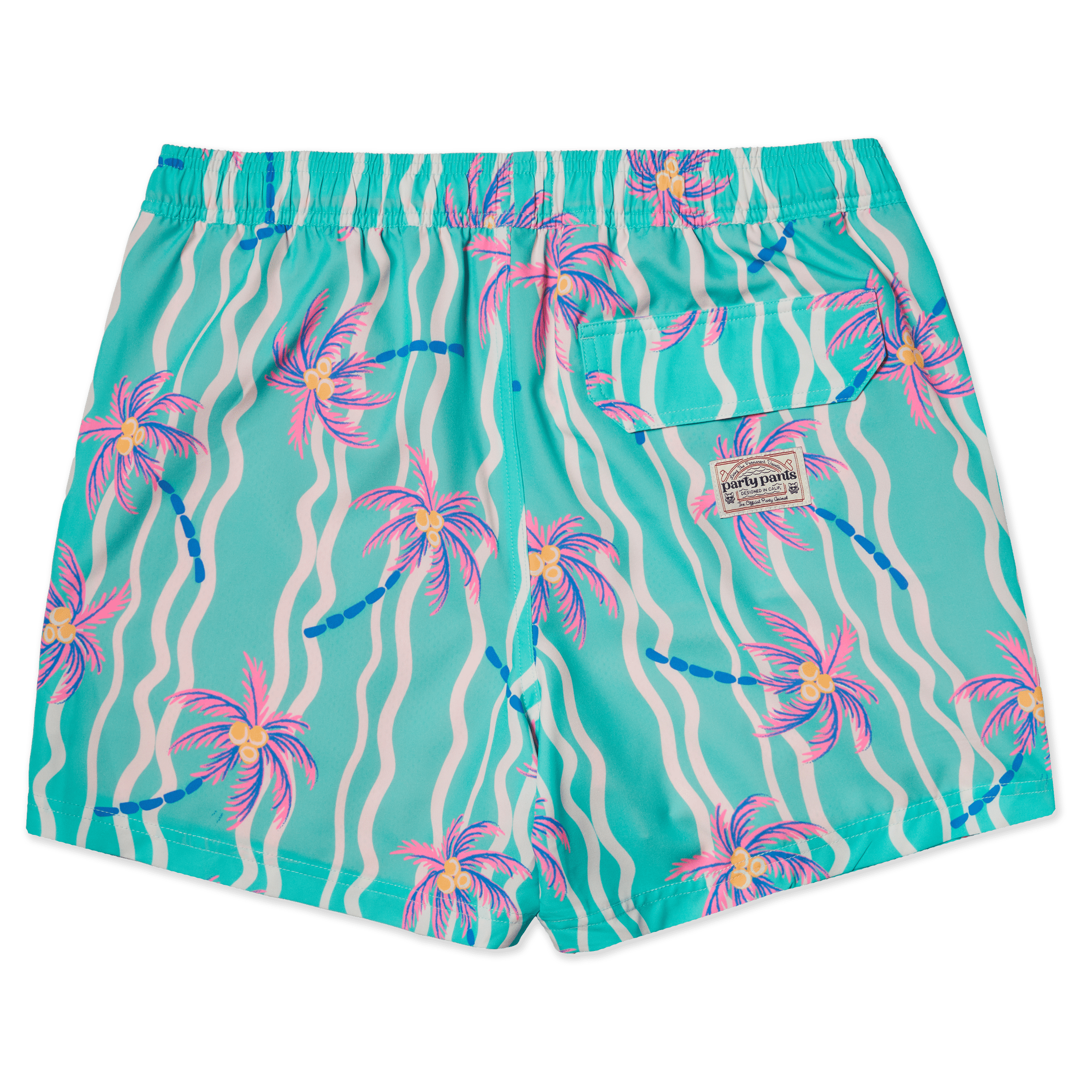 Men's 5 Inch Lined Short - Heat Wave Teal| Happy Hour Happy Hour Short PARTY PANTS 
