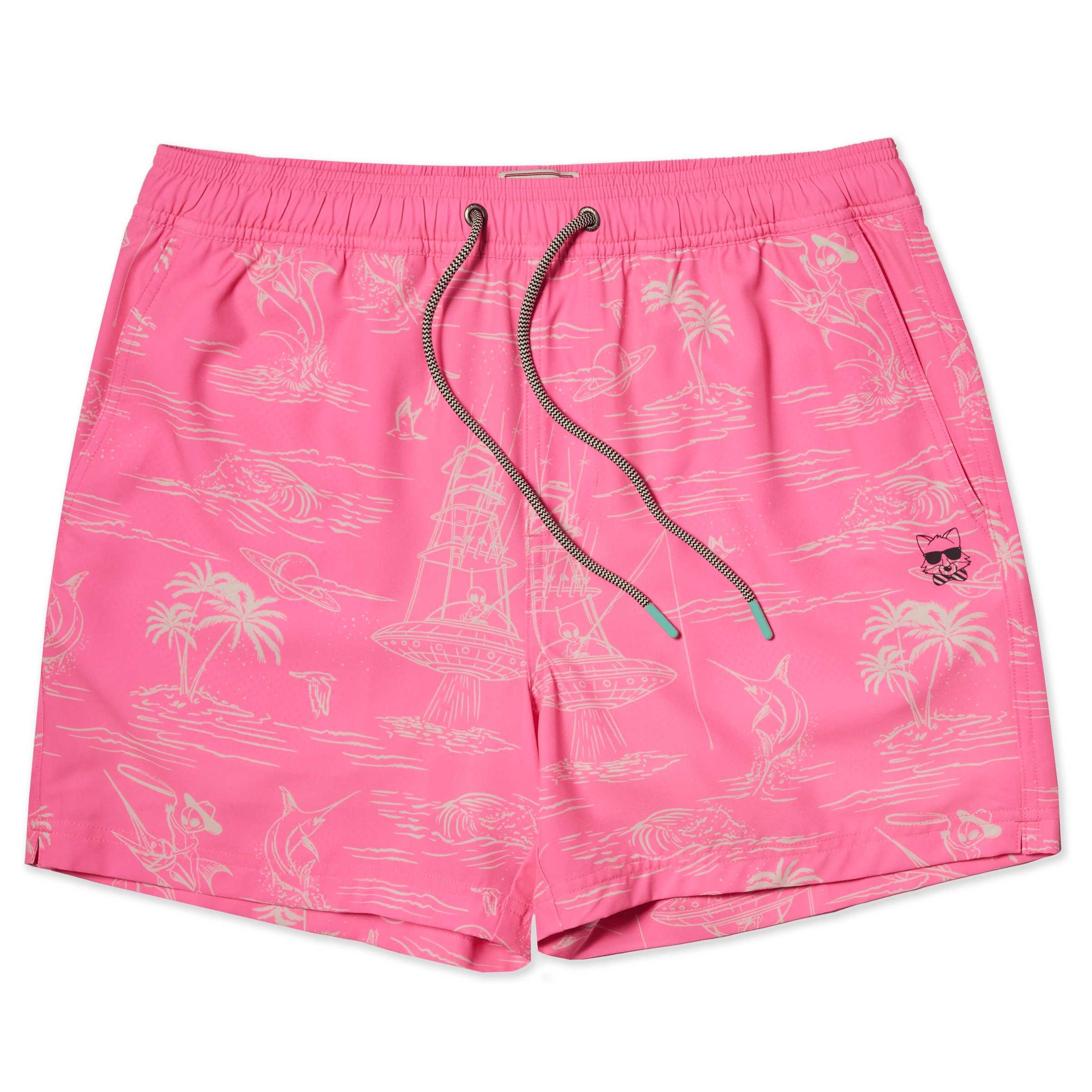 Men's 5 Inch Lined Short - Extended Stay Pink| Happy Hour Happy Hour Short PARTY PANTS 