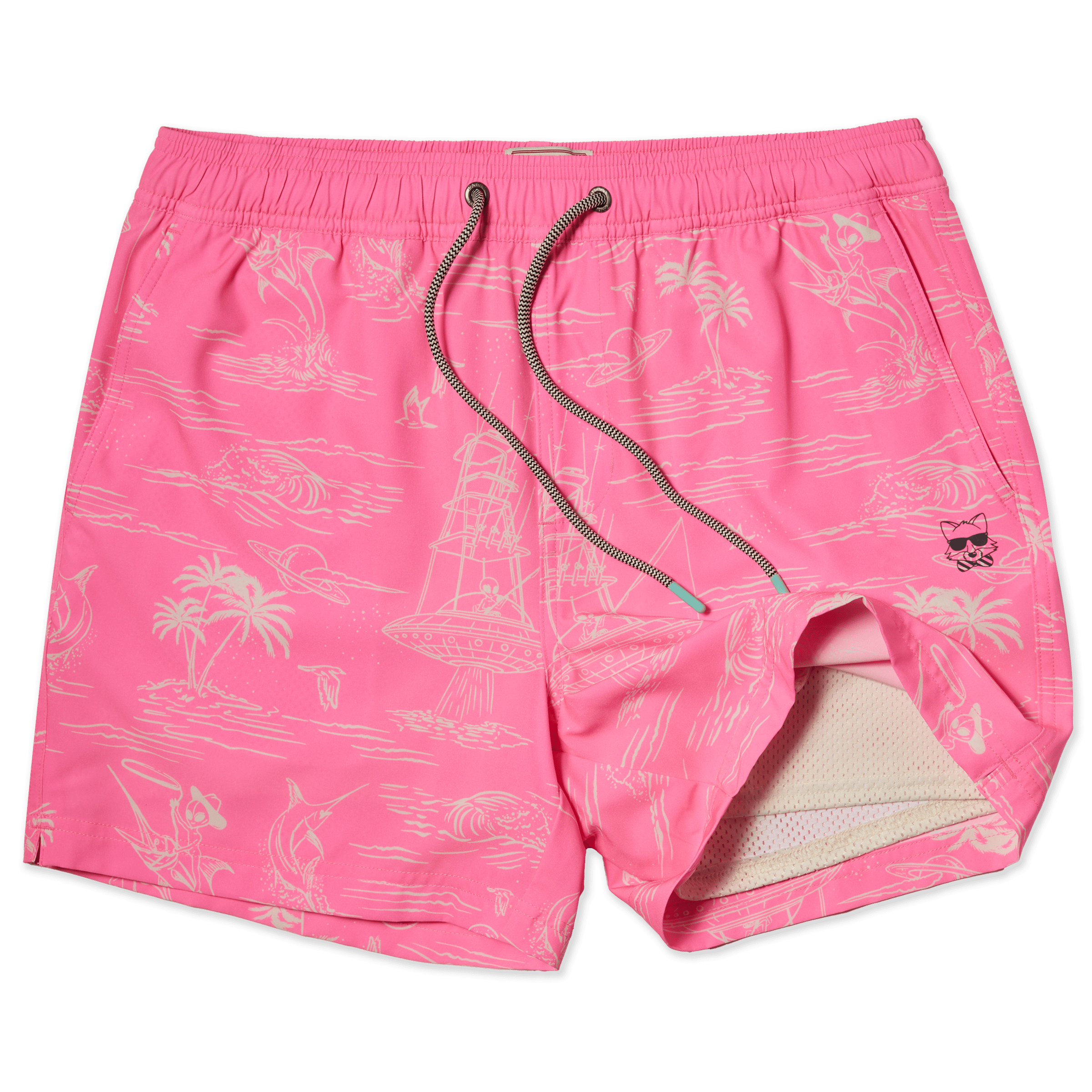 Men's 5 Inch Lined Short - Extended Stay Pink| Happy Hour Happy Hour Short PARTY PANTS 