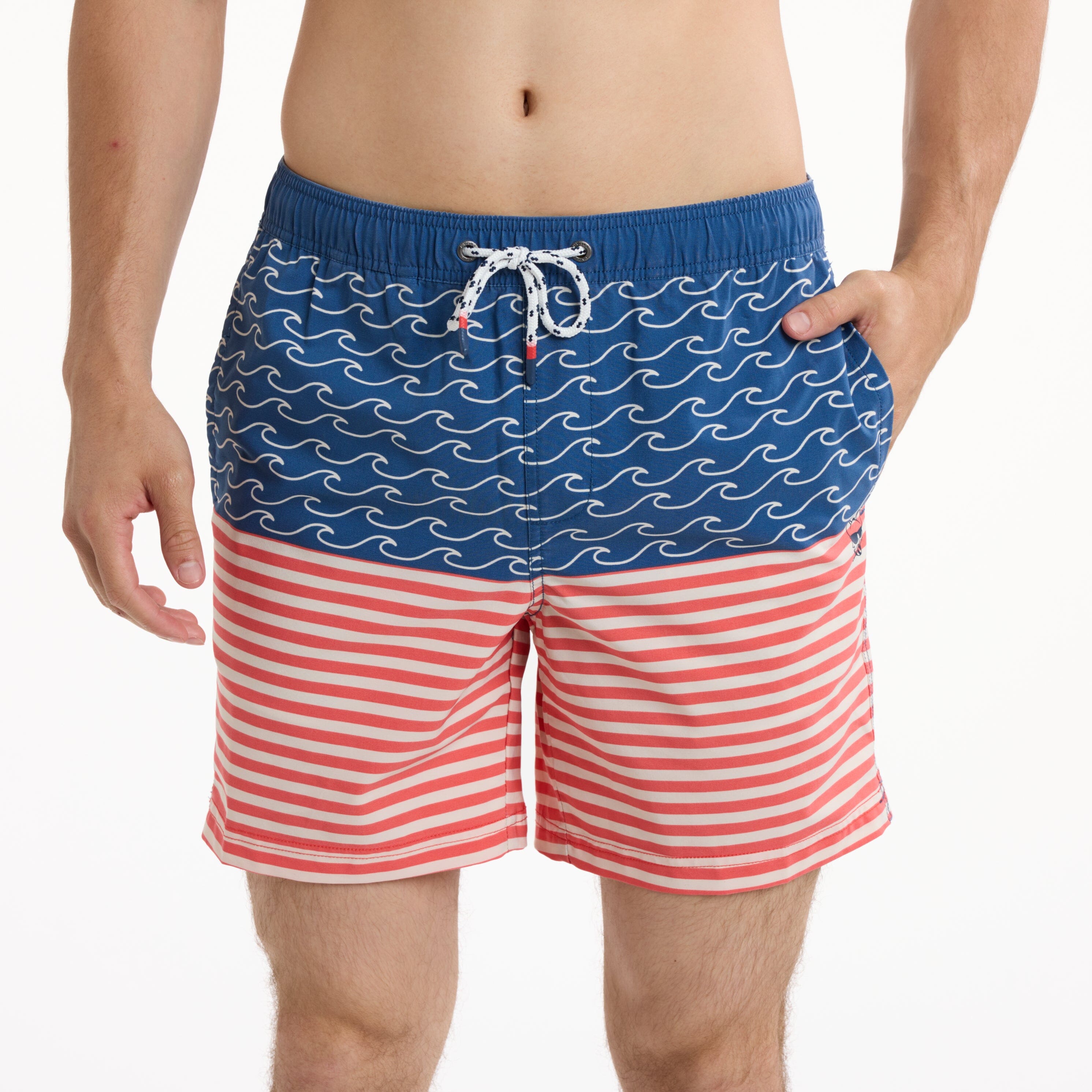 Finner in Red - Men's 5" Party Starter Shorts Party Starter Short PARTY PANTS 