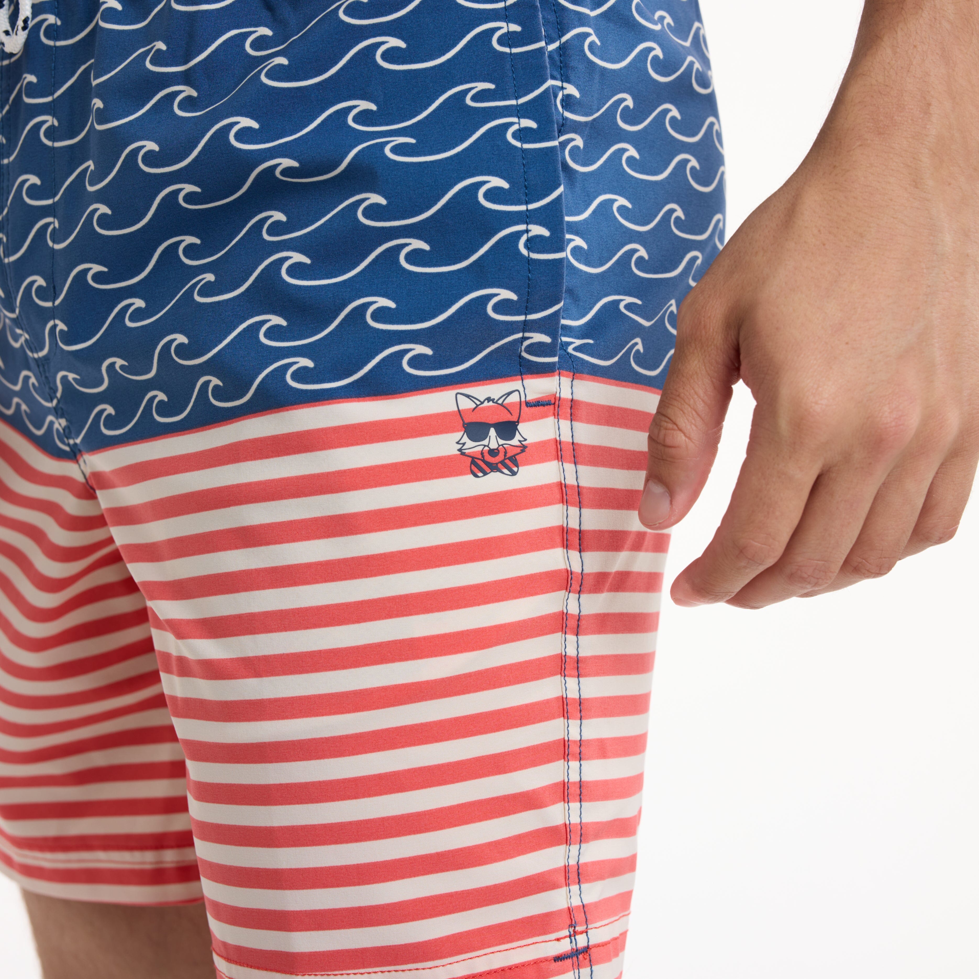 Finner in Red - Men's 5" Party Starter Shorts Party Starter Short PARTY PANTS 