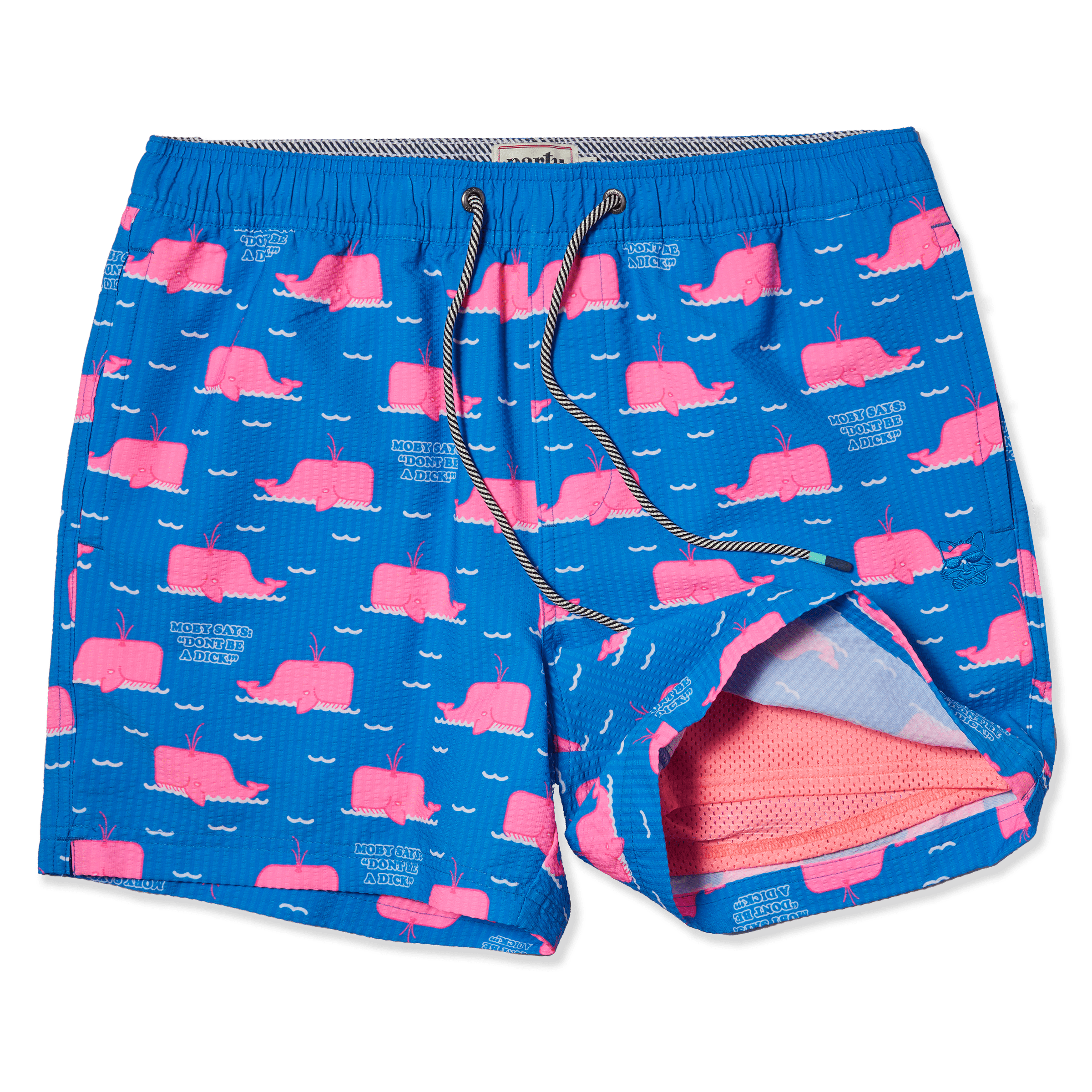 Men's 5 Inch Lined Short - Moby Says What Blue| Party Starter Party Starter Short PARTY PANTS 