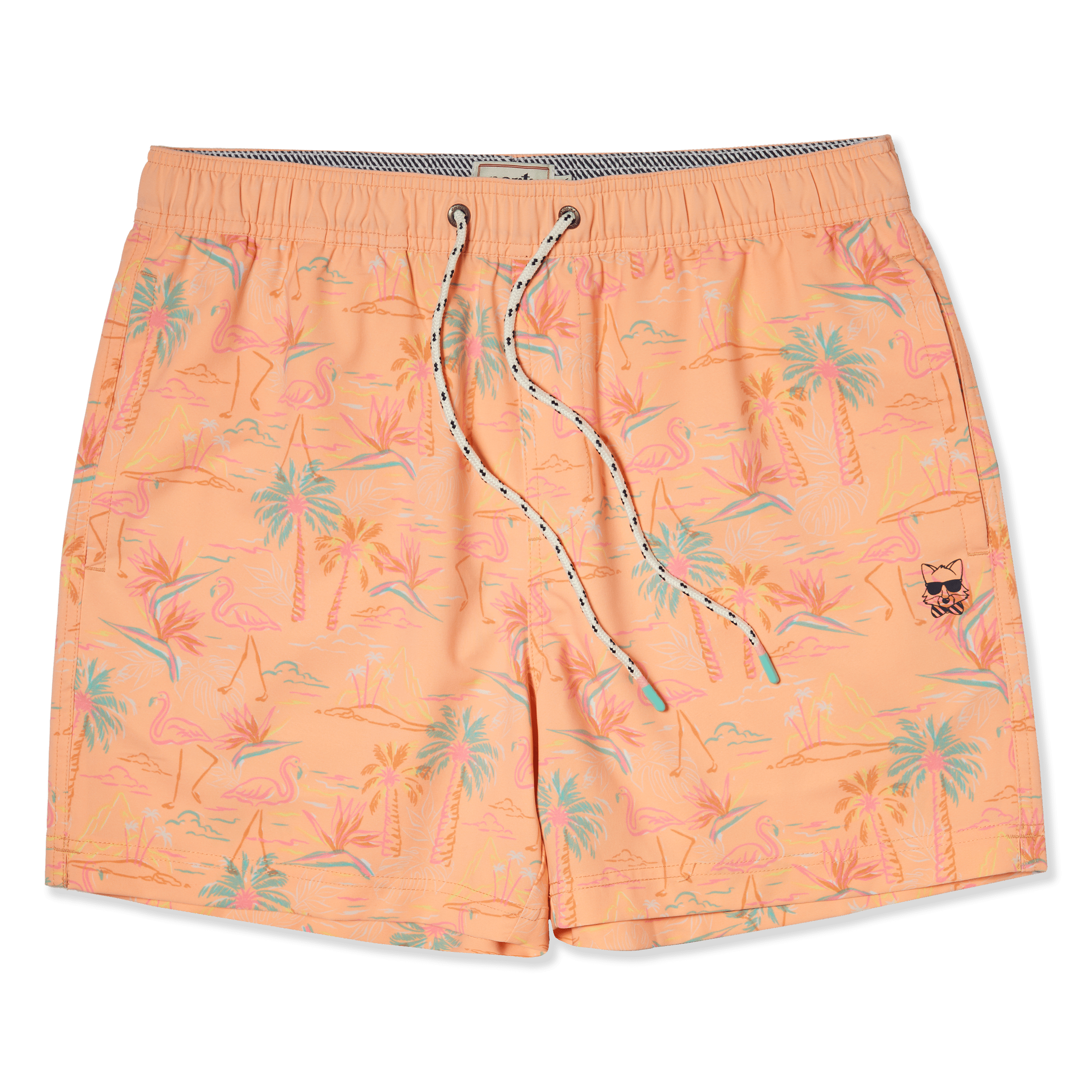 Men's 5 Inch Unlined Short - Whatha Flock Coral| Party Starter Party Starter Short PARTY PANTS 