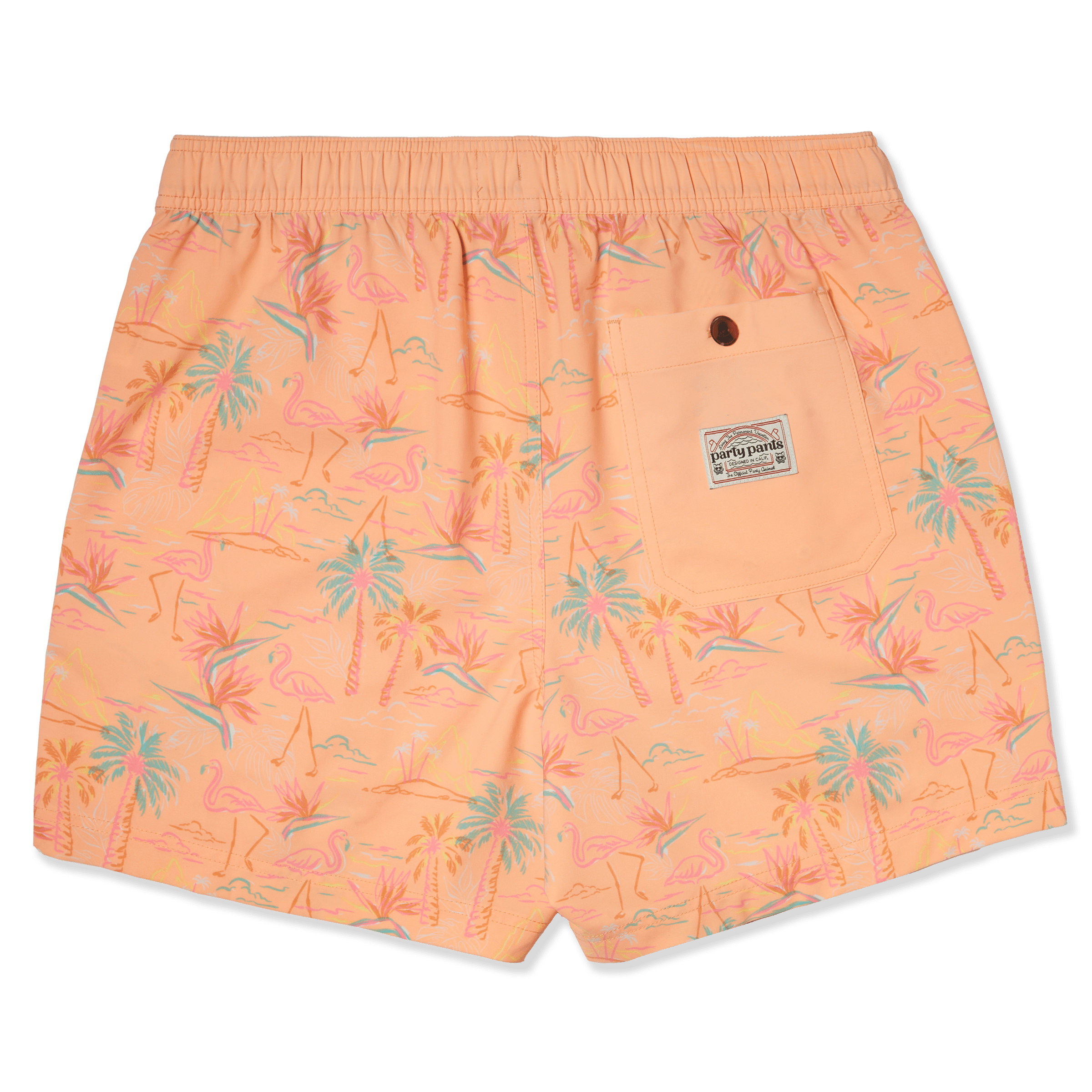 Men's 5 Inch Unlined Short - Whatha Flock Coral| Party Starter Party Starter Short PARTY PANTS 