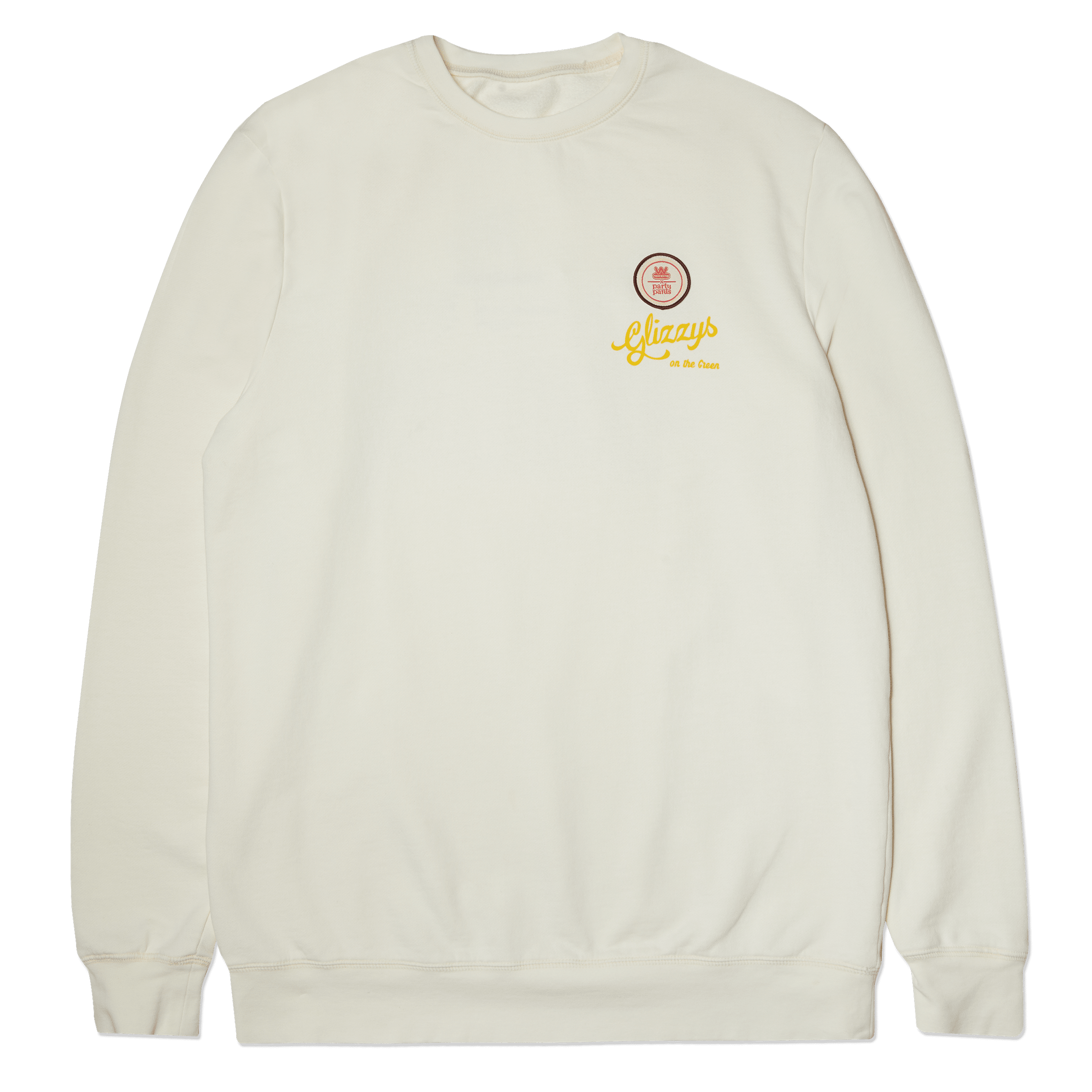 Glizzy On The Green Vintage White Crewneck Sweatshirt Fleece PARTY PANTS 