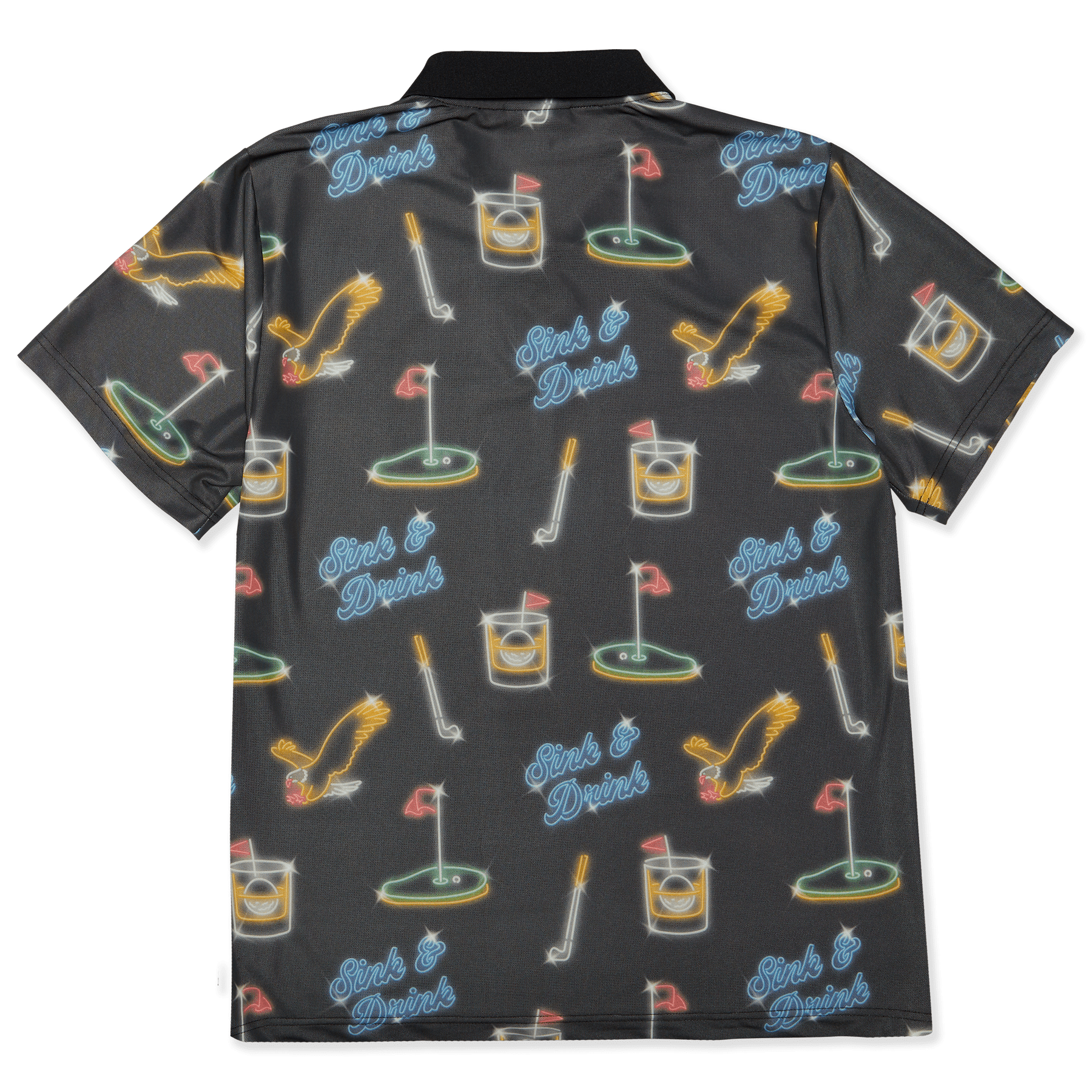 Sink N Drink Black Polo Shirt POLO PARTY PANTS 