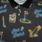 Sink N Drink Black Polo Shirt POLO PARTY PANTS 