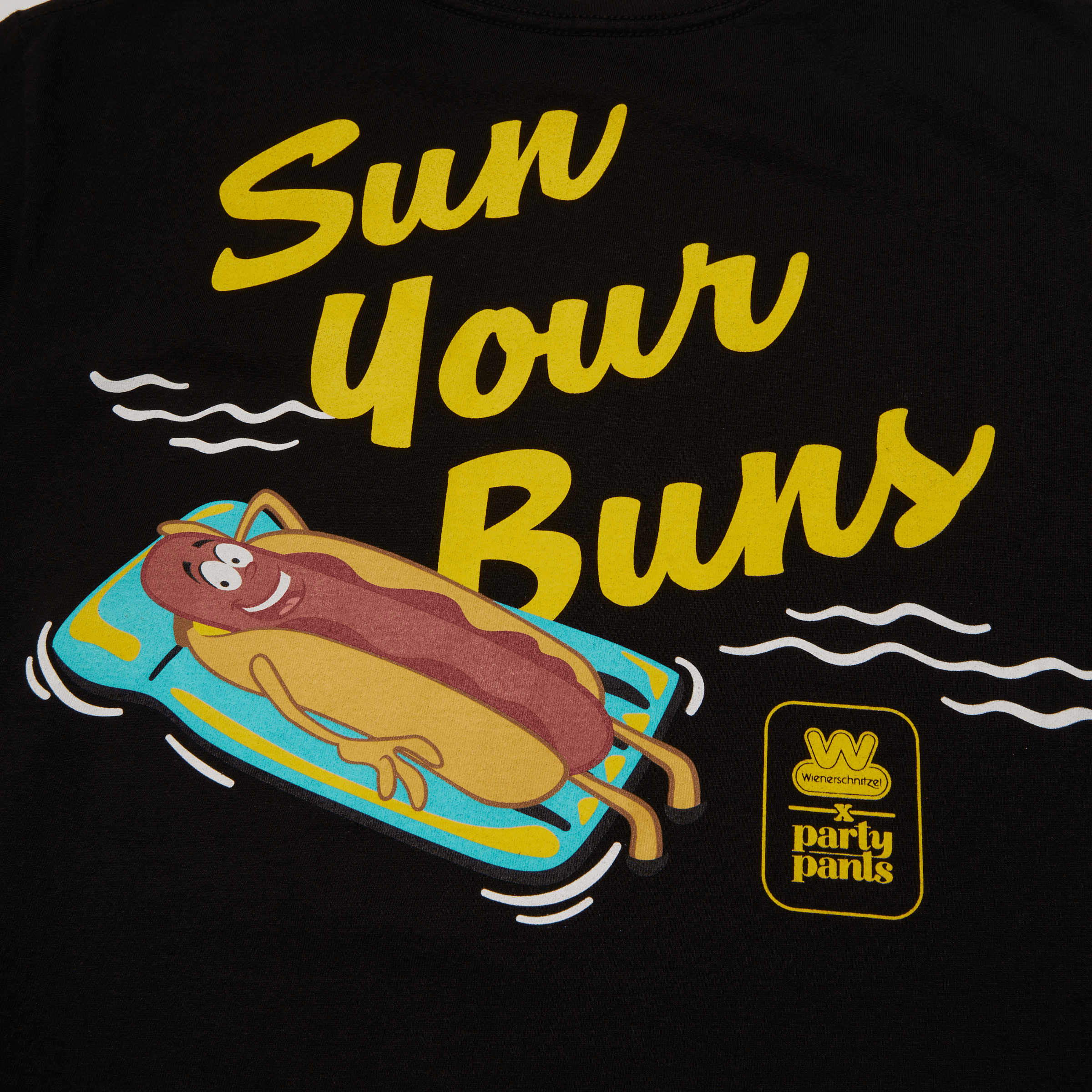Sun Your Buns Black T-Shirt Tees PARTY PANTS 
