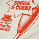 Single And Corny Vintage White T-Shirt Tees PARTY PANTS 