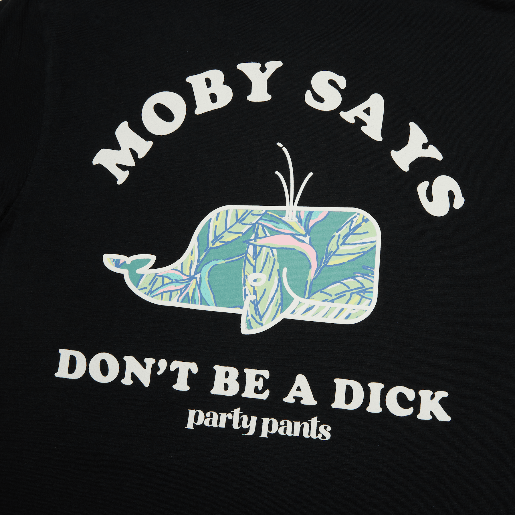 Mobys Fill Black T-Shirt TEES PARTY PANTS 