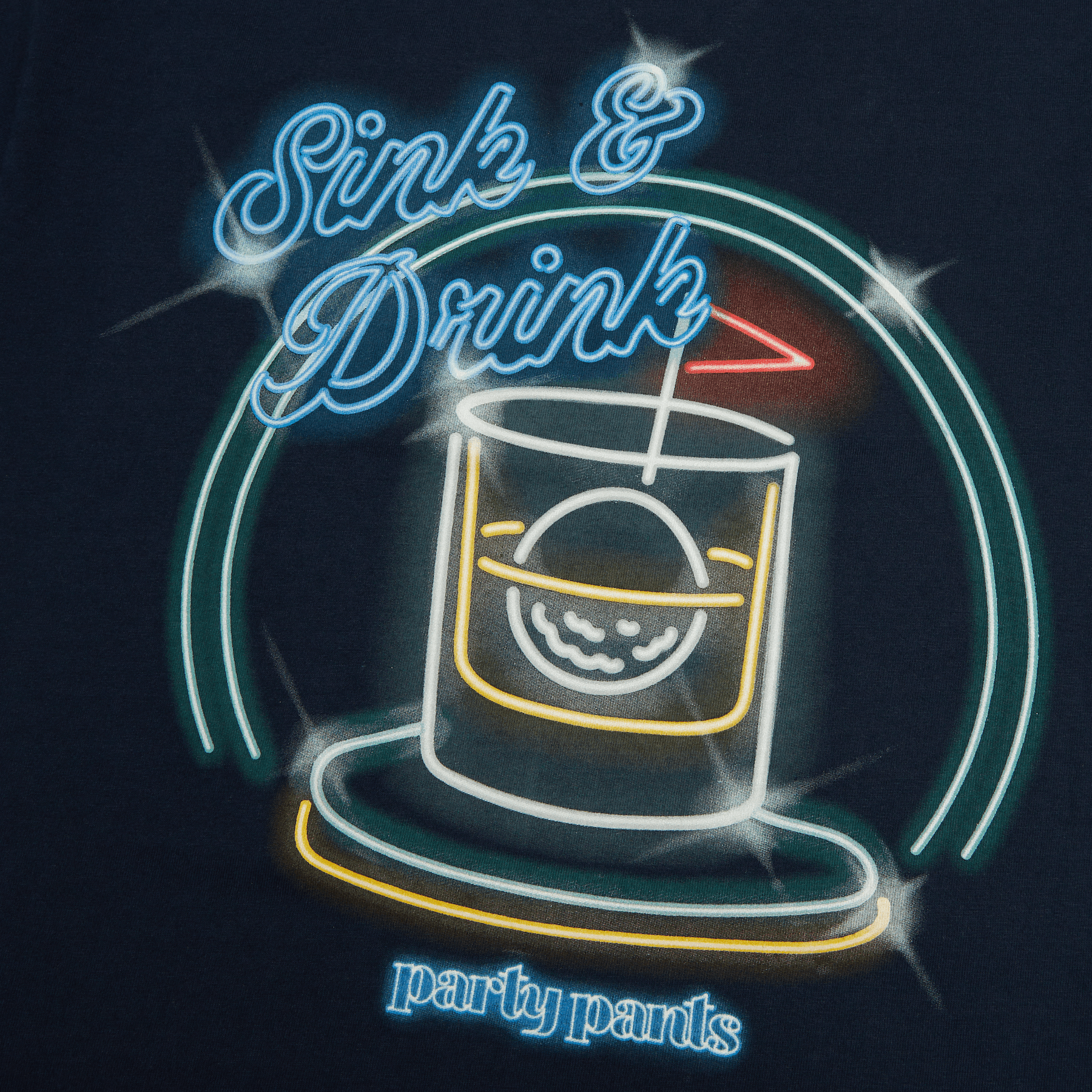 Sink N Drink Navy Blue T-Shirt TEES PARTY PANTS 