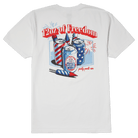 Men's Short Sleeve T- Shirt - 120z of Freedom White TEES PARTY PANTS 