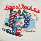 Men's Short Sleeve T- Shirt - 120z of Freedom White TEES PARTY PANTS 