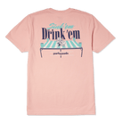 Men's Short Sleeve T- Shirt - Beer Die 4 Life Pink TEES PARTY PANTS 