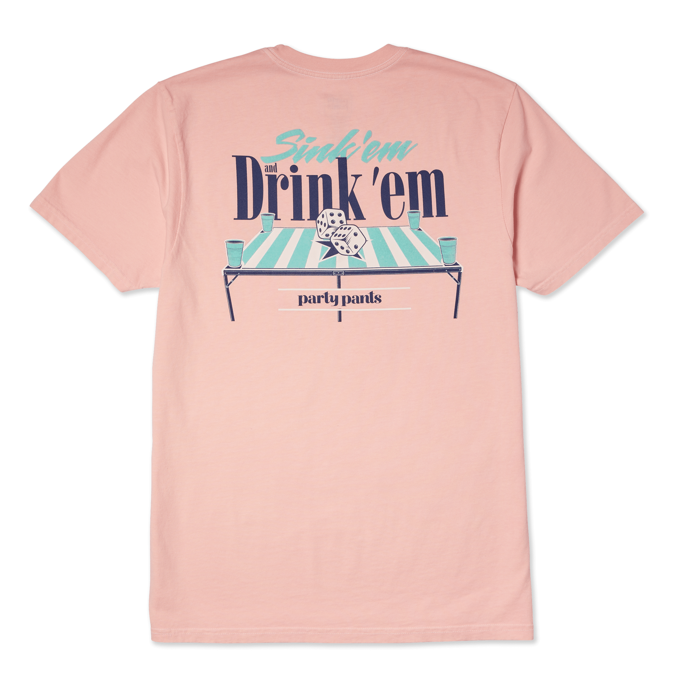 Men's Short Sleeve T- Shirt - Beer Die 4 Life Pink TEES PARTY PANTS 