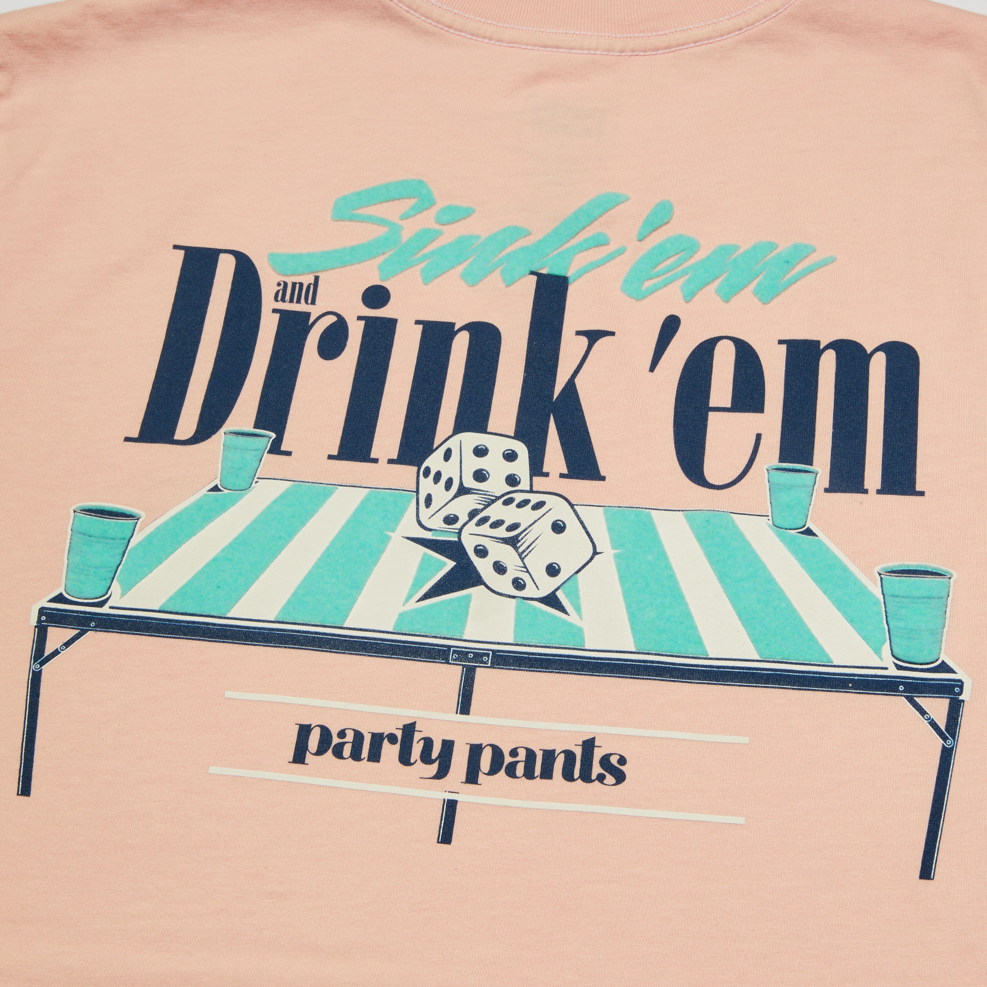 Men's Short Sleeve T- Shirt - Beer Die 4 Life Pink TEES PARTY PANTS 