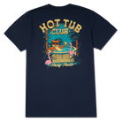 Men's Short Sleeve T- Shirt - Hot Tub Club Navy Blue TEES PARTY PANTS 