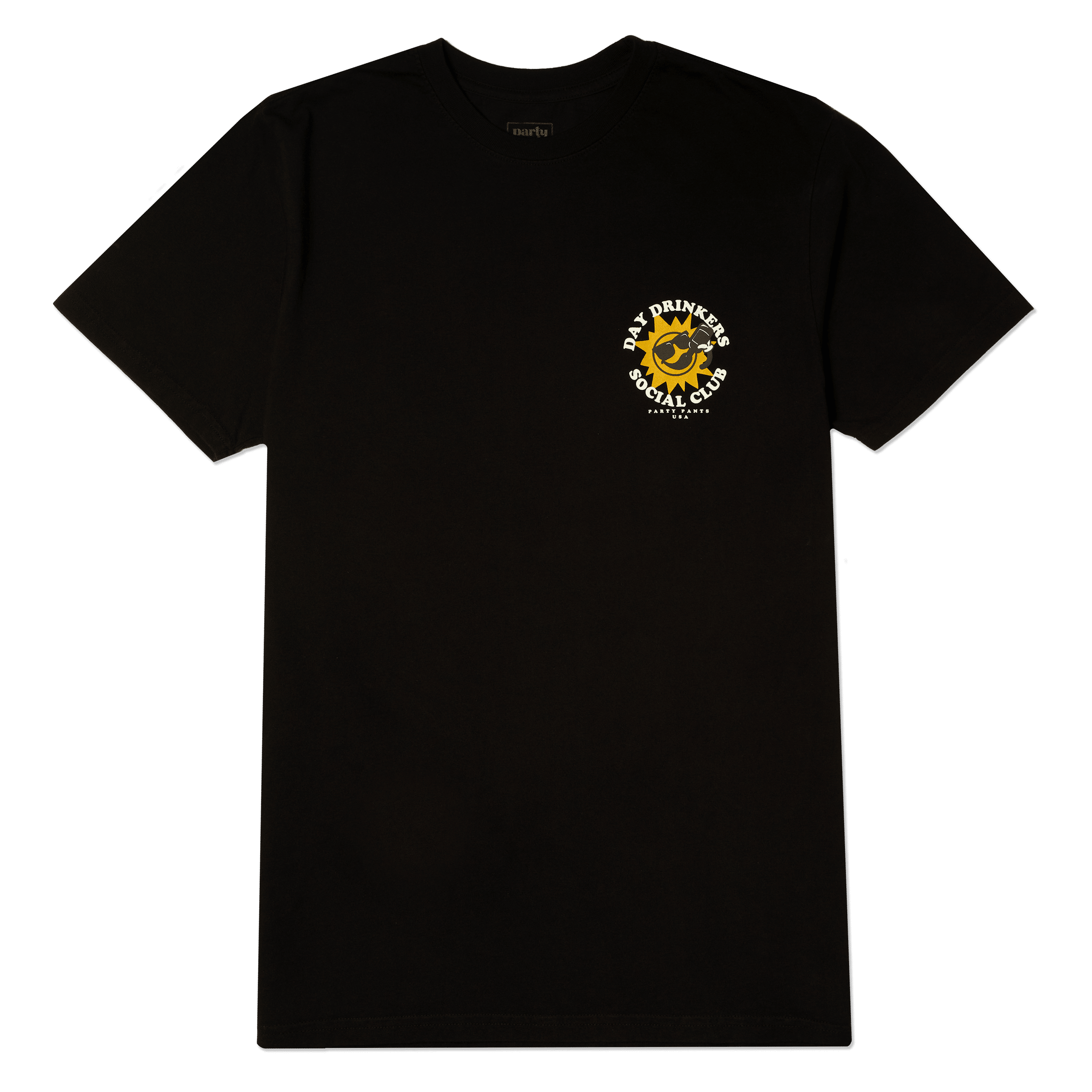 Men's Short Sleeve T- Shirt - Day Drinker Black TEES PARTY PANTS 