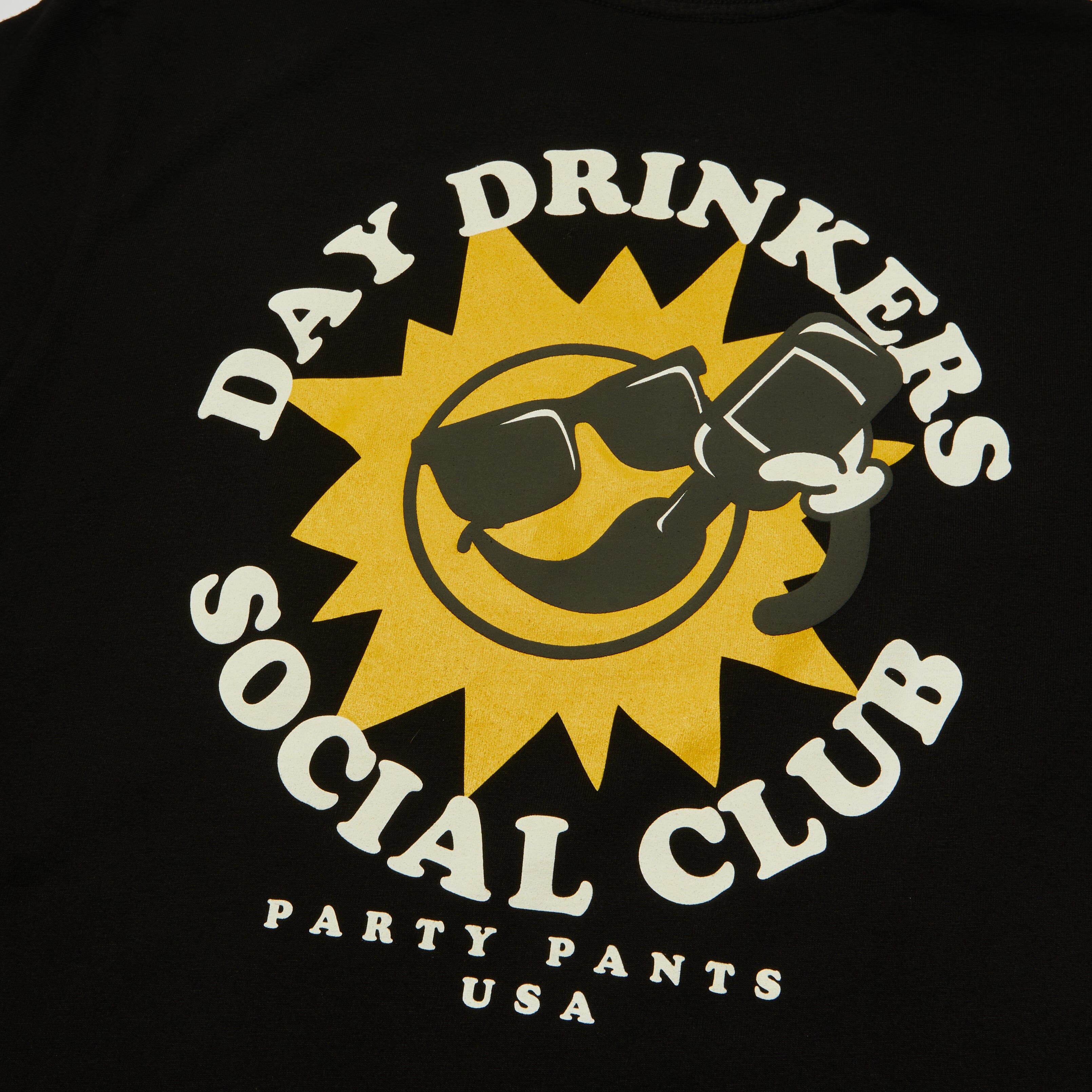 Men's Short Sleeve T- Shirt - Day Drinker Black TEES PARTY PANTS 