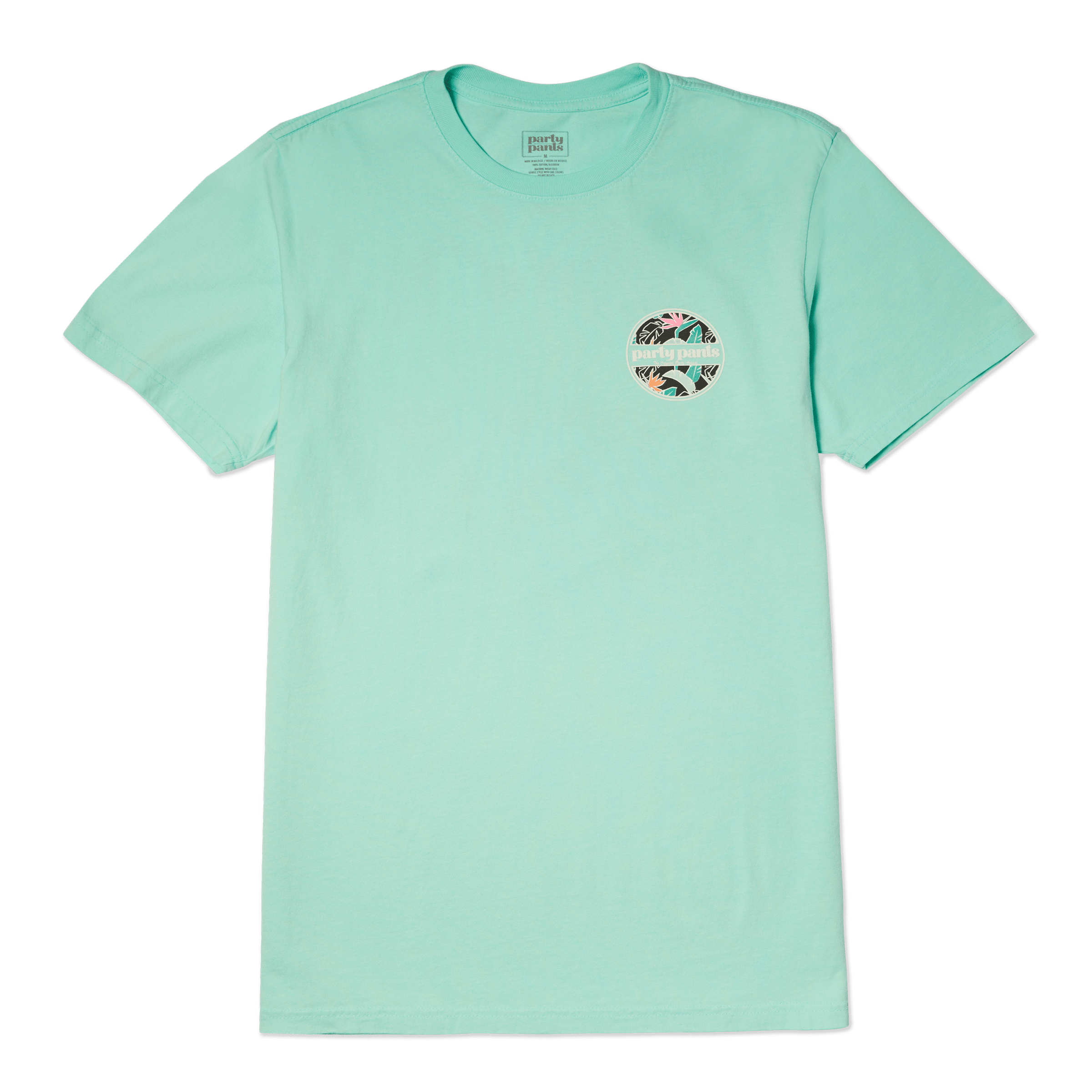 Men's Short Sleeve T- Shirt - Sweet Leaf Chalky Mint TEES PARTY PANTS 